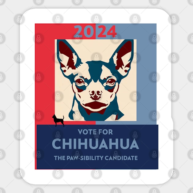 Dog Campaigner: The Paw-sibility Candidate 2024 Sticker by RJS Inspirational Apparel